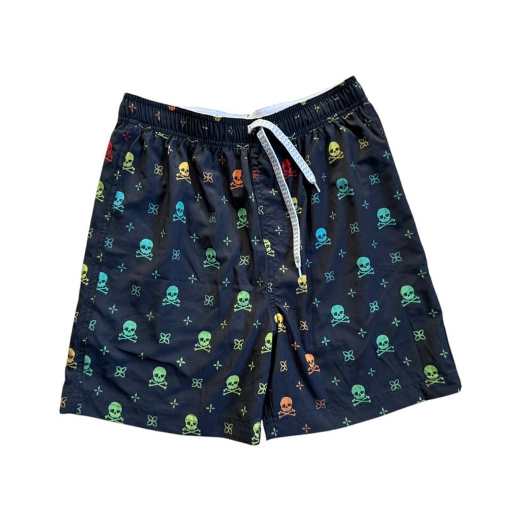 Wes & Willy Boys Ombre Skull Tech Swim Trunks Size XL (18/20) NWT